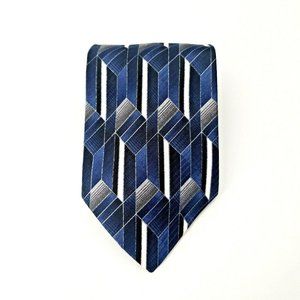 Stringbeans 100% Polyester Mens Necktie Black Blue White Tie Dress Casual